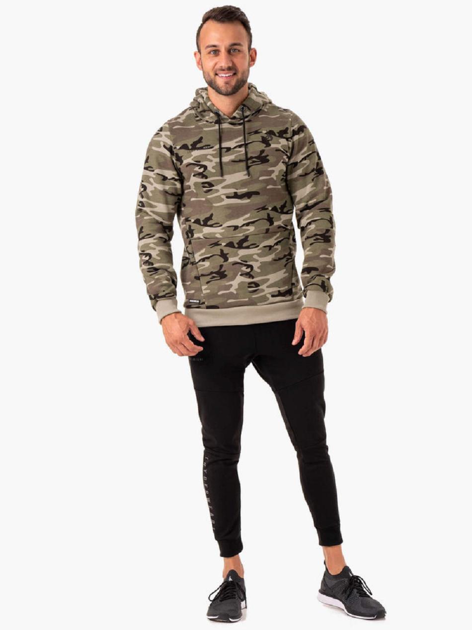 Khaki / Camo Men's Ryderwear Camo Tech Pullover Hoodie | 162G28581