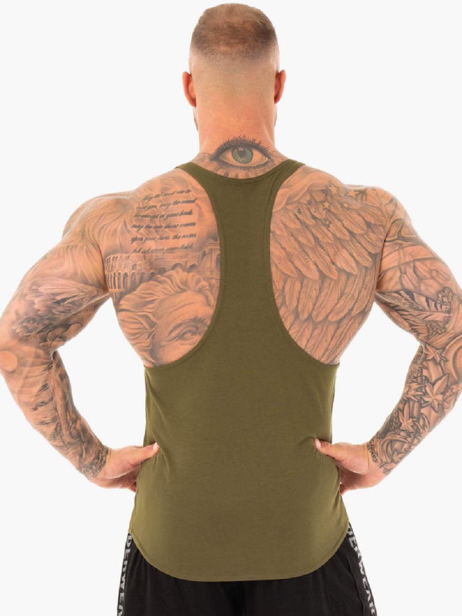 Khaki Men's Ryderwear Active T-Back Stringers | 86HF95126