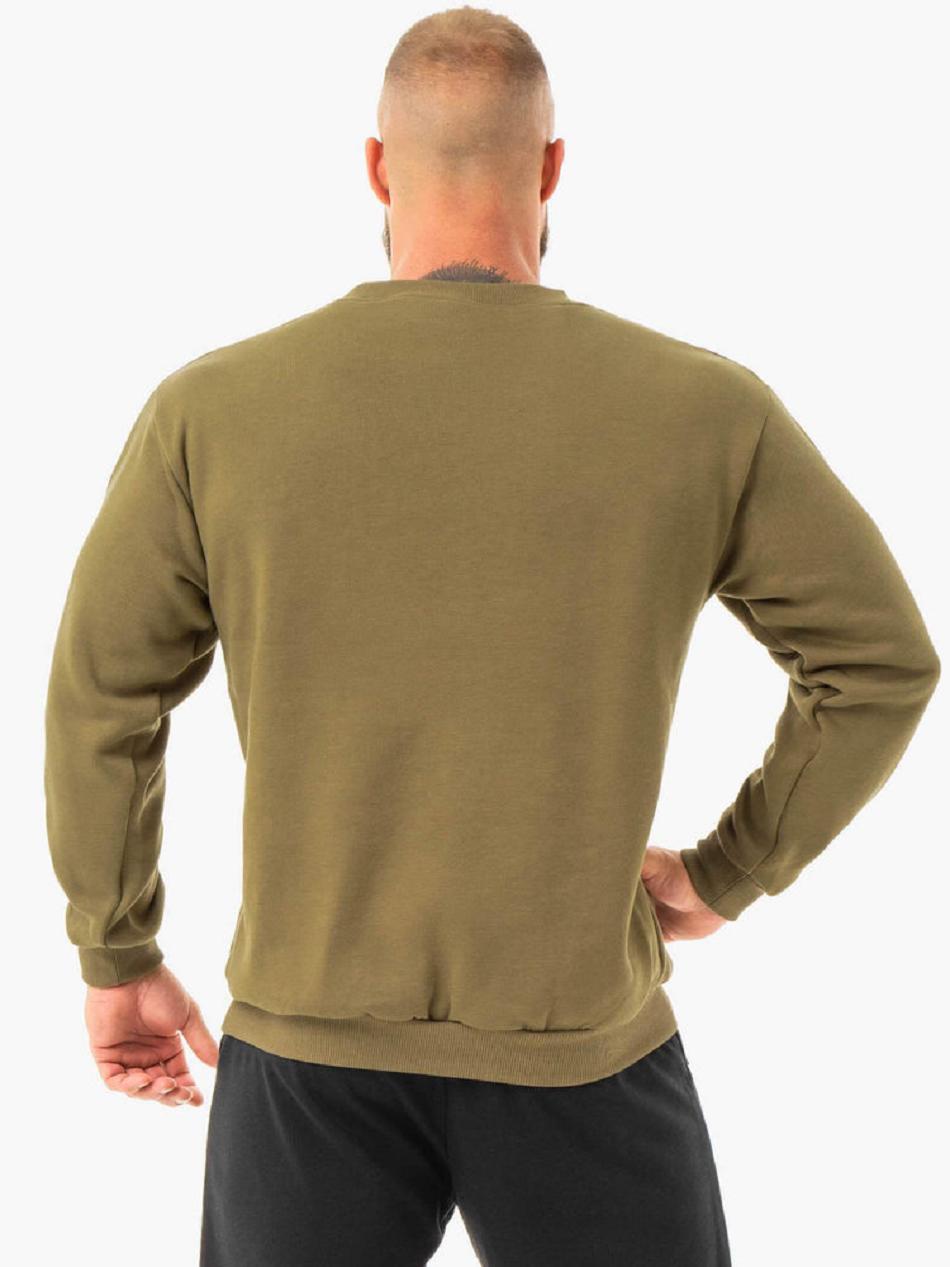 Khaki Men's Ryderwear Ease Fleece Pullover Top | 648Y95403