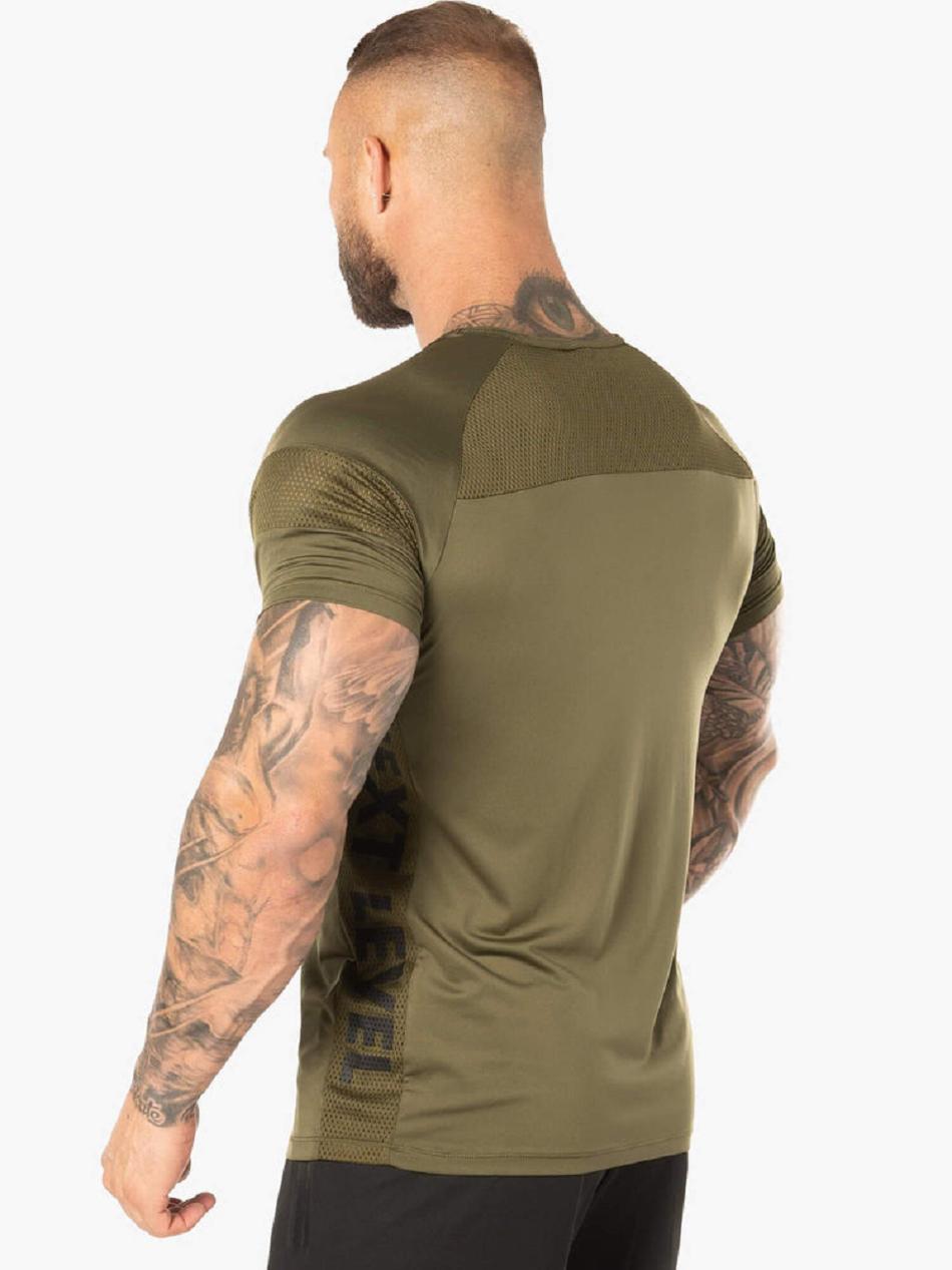 Khaki Men's Ryderwear Evo T-Shirt Top | 65Y8757842