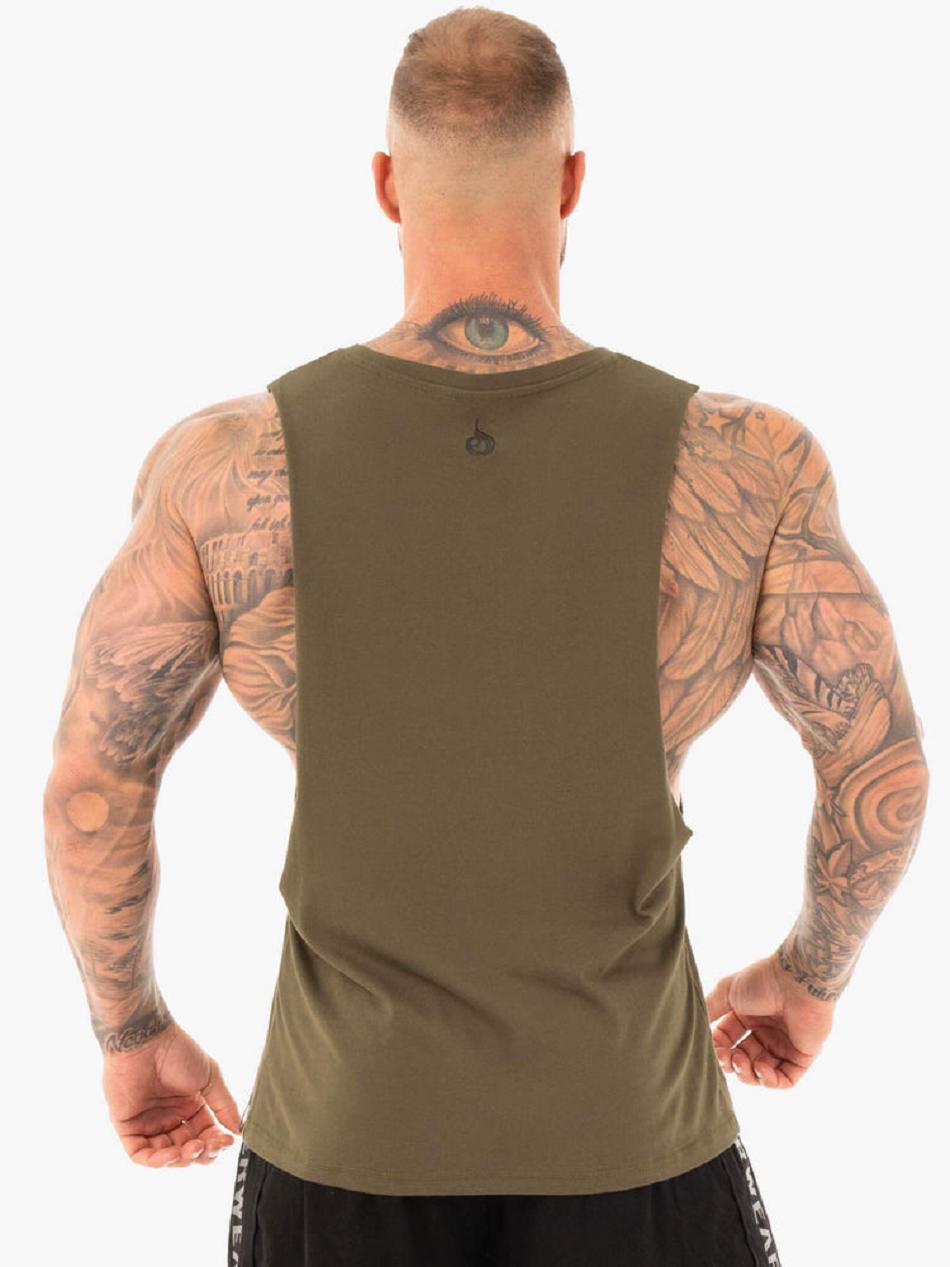 Khaki Men's Ryderwear Iron Baller Tank Top | 647Y71214