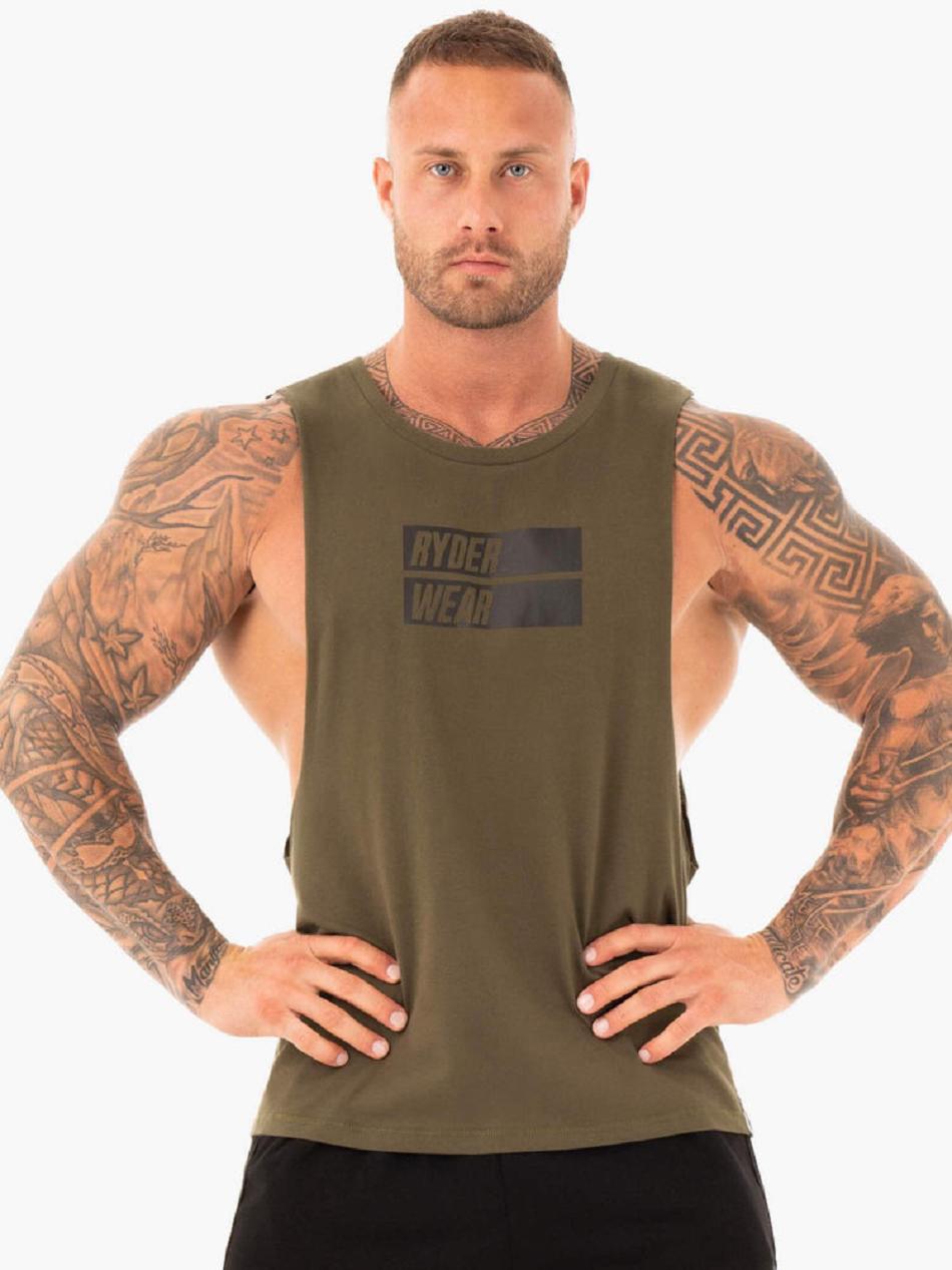 Khaki Men\'s Ryderwear Iron Baller Tank Top | 647Y71214