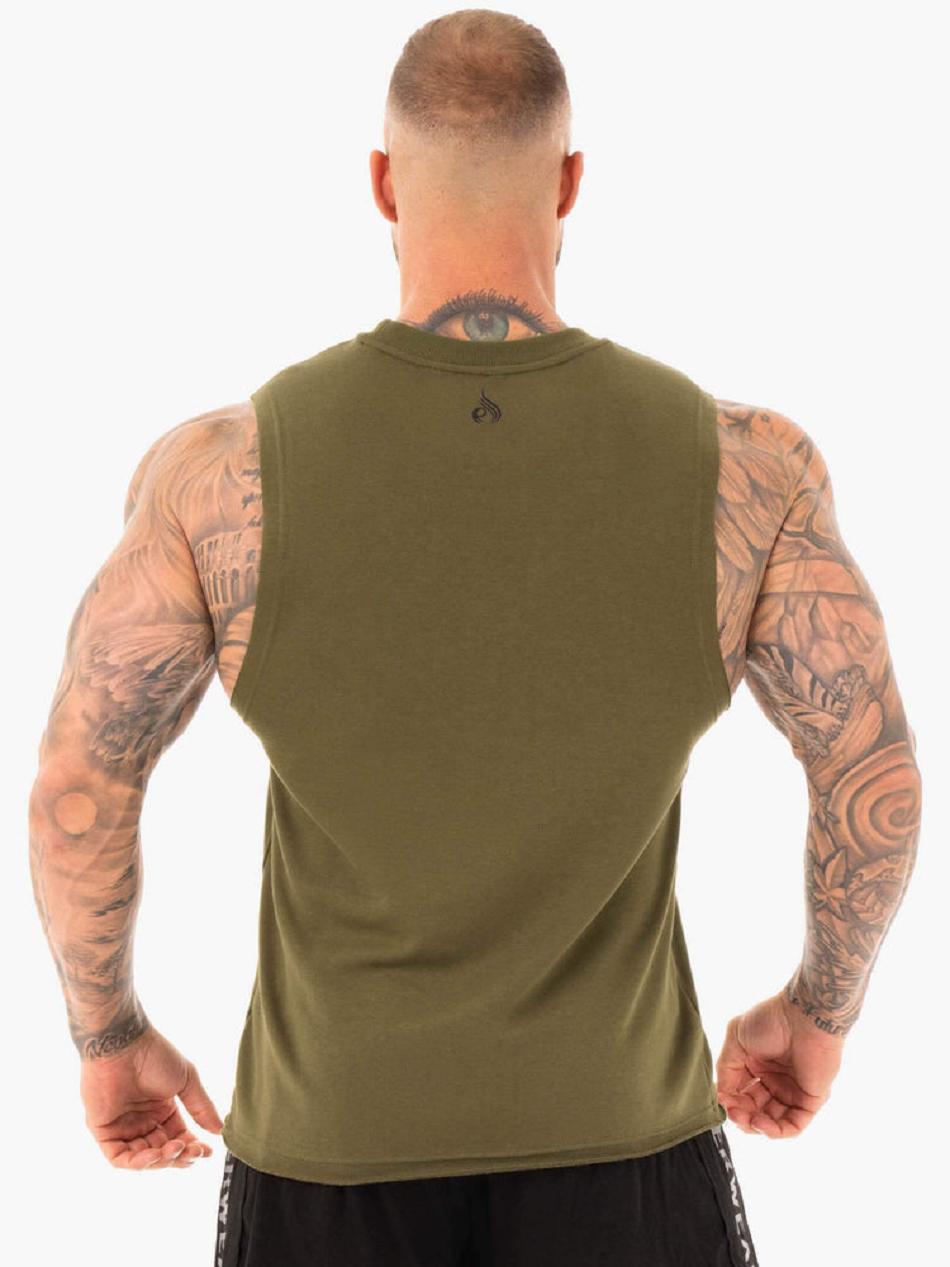 Khaki Men's Ryderwear Performance Baller Tanks | 84GA42685