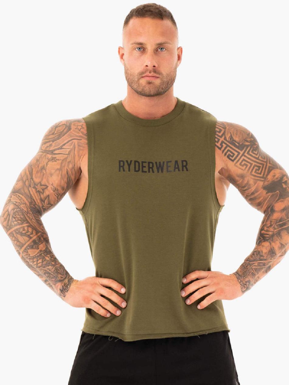 Khaki Men\'s Ryderwear Performance Baller Tanks | 84GA42685