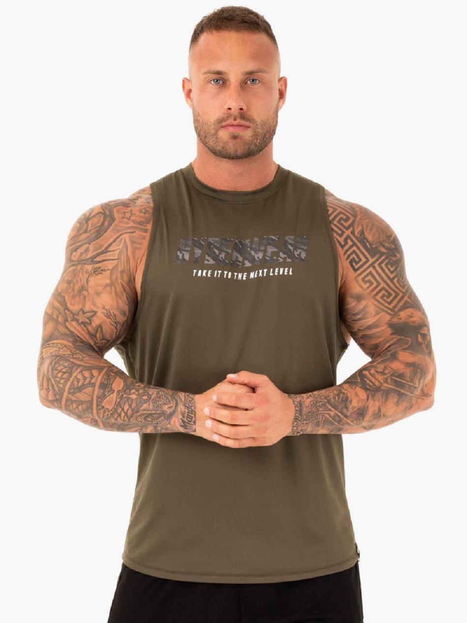 Khaki Men\'s Ryderwear Strength Baller Tanks | 131Y15701