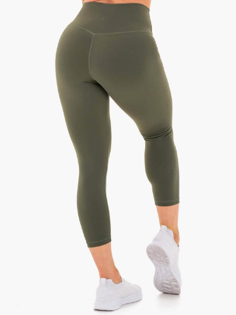 Khaki Women's Ryderwear Motion High Waisted 7/8 Leggings | 77S67389