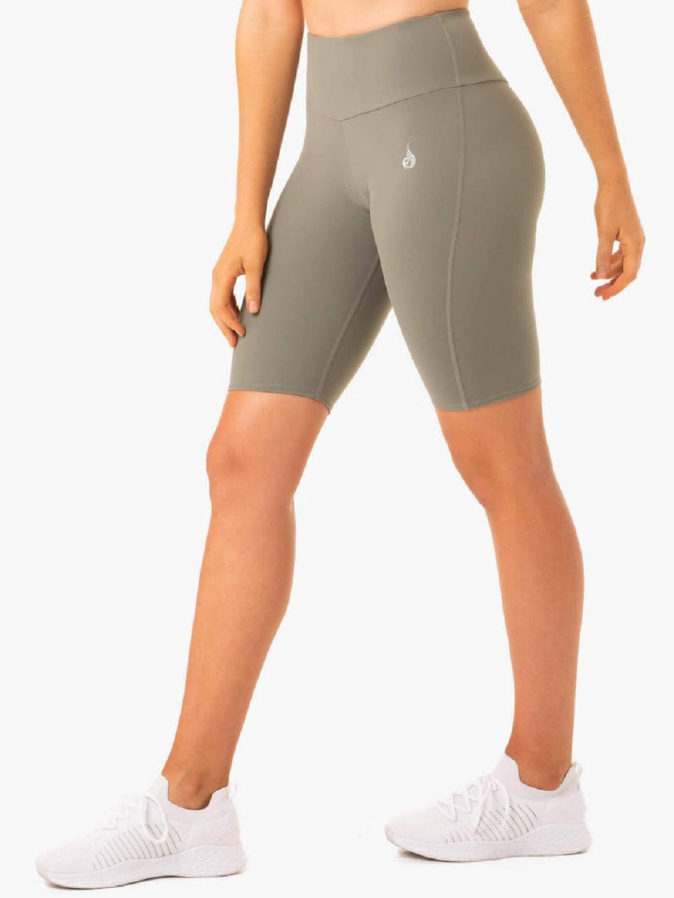 Khaki Women's Ryderwear Staples Bike Shorts Scrunch Bum | XG4499615