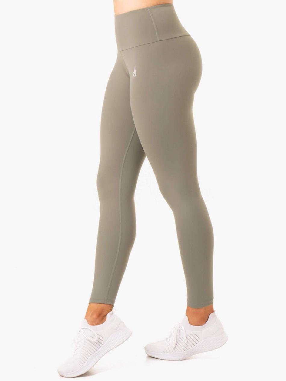 Khaki Women's Ryderwear Staples Scrunch Bum Leggings | G2T39806