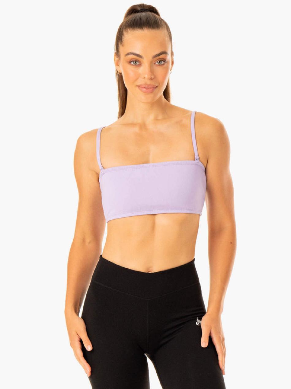 Lavender Women\'s Ryderwear Convertible Bandeau Sports Bras | RFD56564