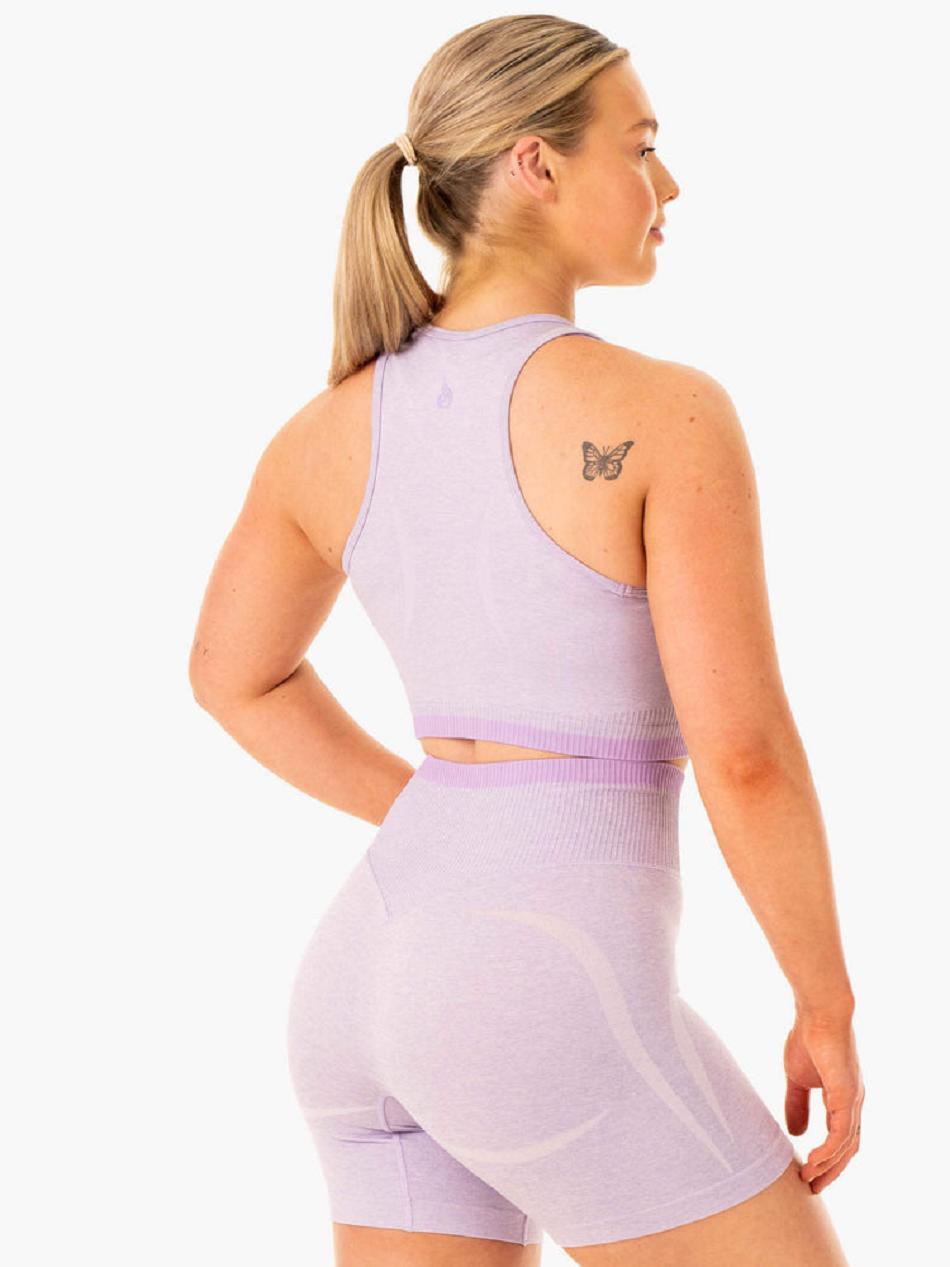 Lavender Women's Ryderwear Excel Seamless Tanks | DS6565688