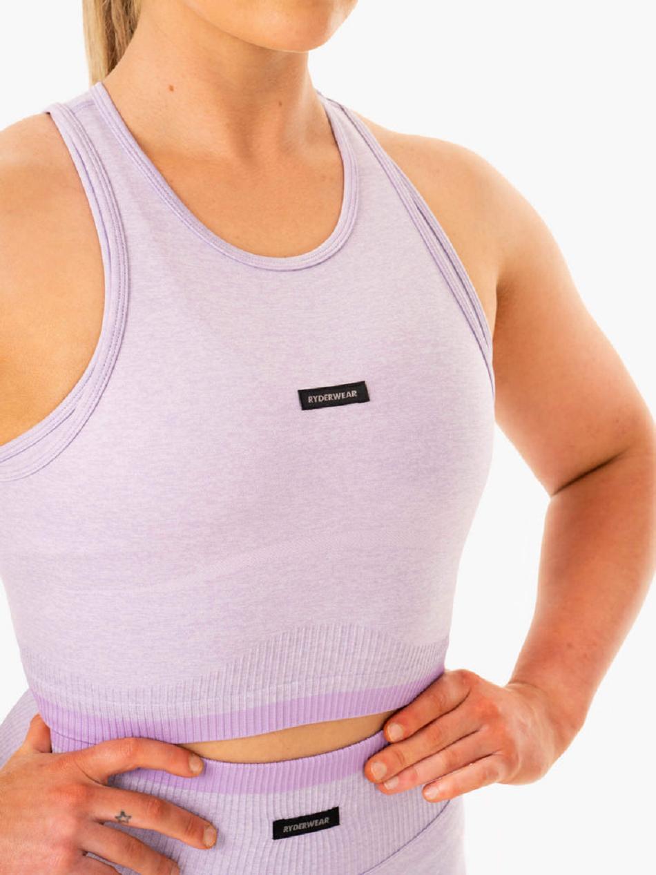 Lavender Women\'s Ryderwear Excel Seamless Tanks | DS6565688