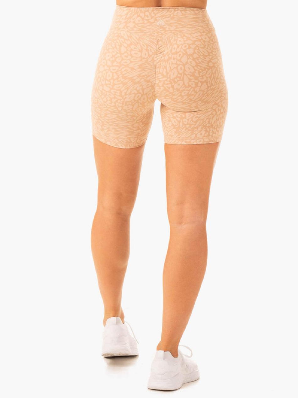 Leopard Women's Ryderwear Rotation High Waisted Scrunch Shorts | 53YF71437