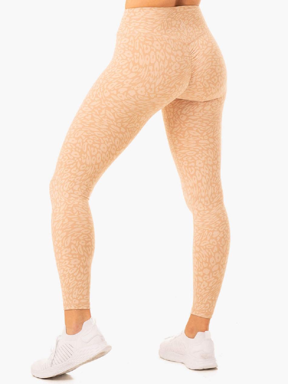 Leopard Women's Ryderwear Rotation High Waisted Leggings Scrunch Bum | 65Y4690897