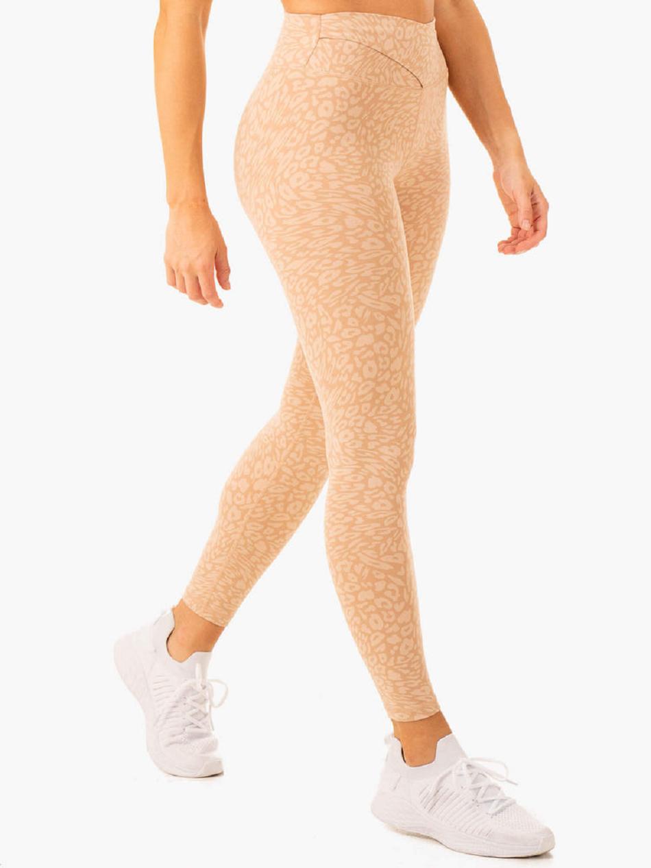 Leopard Women's Ryderwear Rotation High Waisted Leggings Scrunch Bum | 65Y4690897