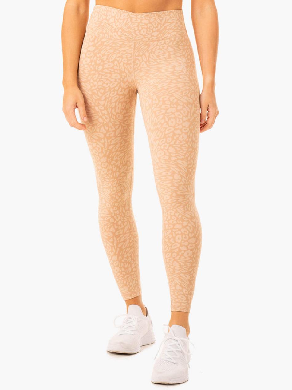 Leopard Women's Ryderwear Rotation High Waisted Leggings Scrunch Bum | 65Y4690897