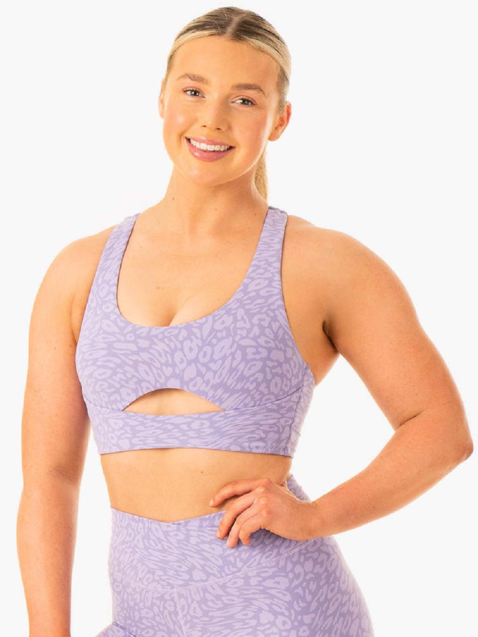 Leopard Women's Ryderwear Rotation Sports Bras | 6Y5616085