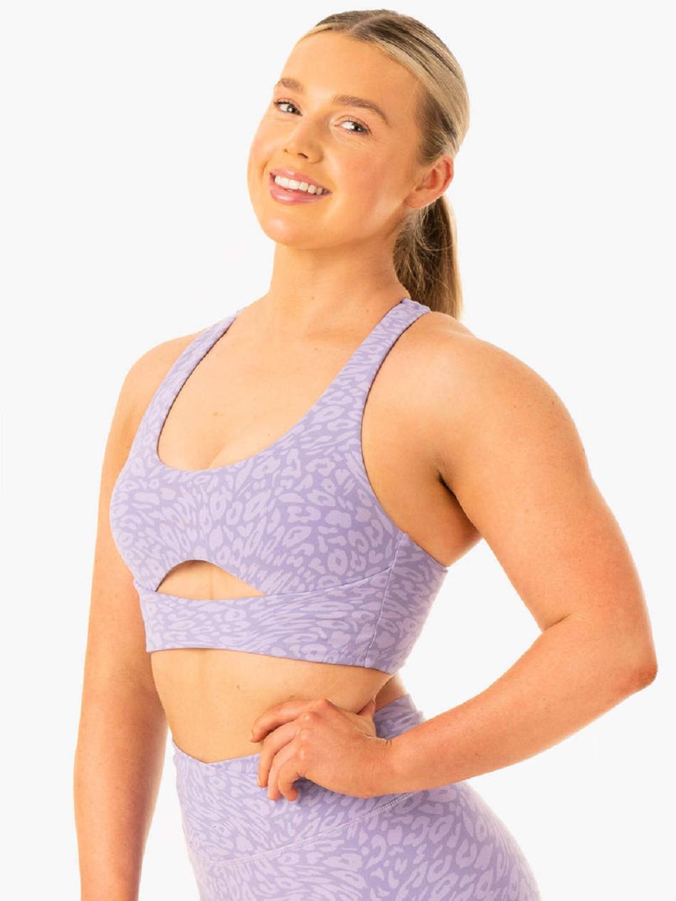 Leopard Women's Ryderwear Rotation Sports Bras | 6Y5616085