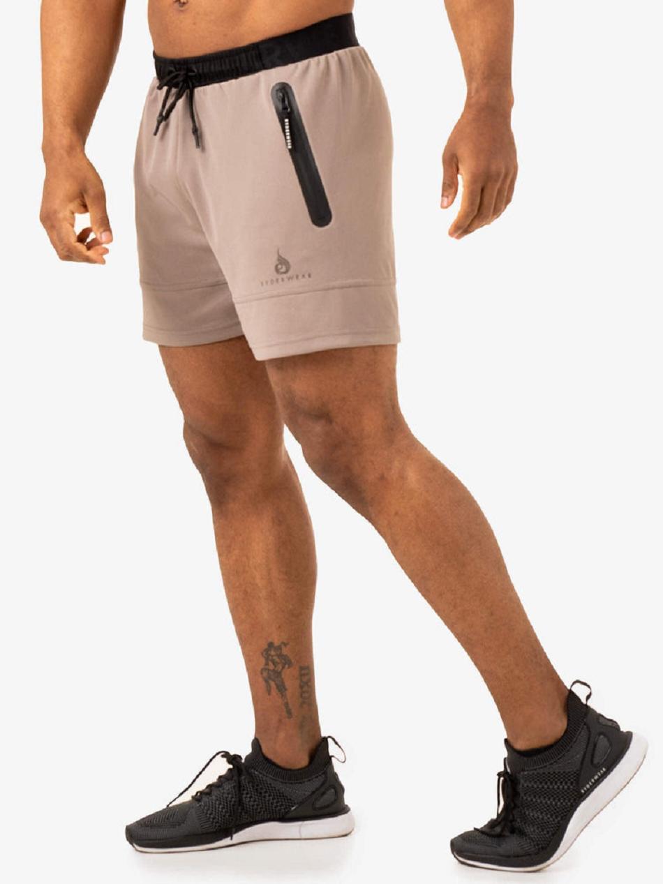 Light Brown Men\'s Ryderwear Overdrive Mesh Shorts | FG9295015