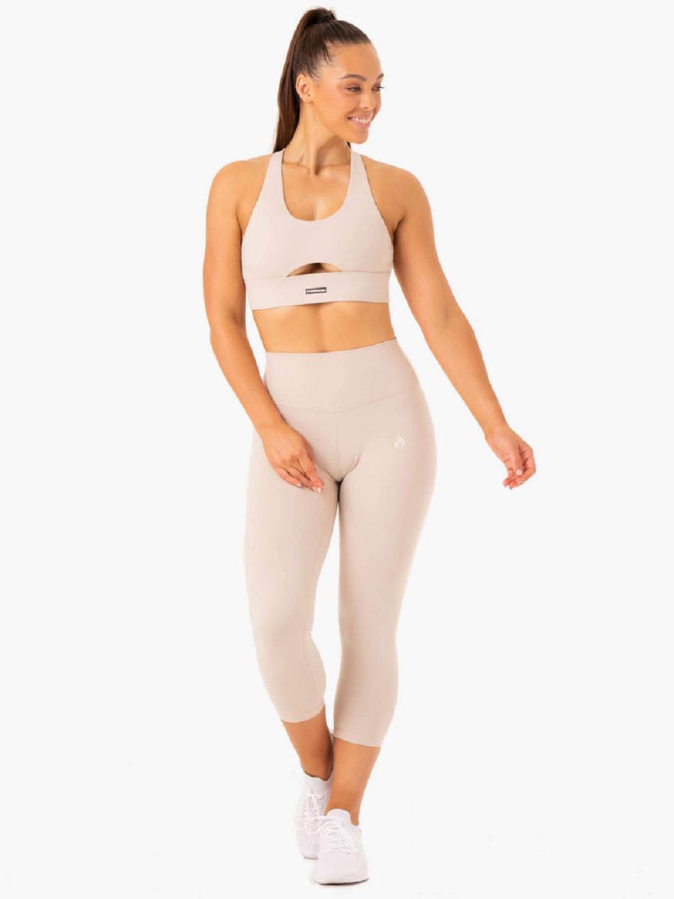 Light Brown Women's Ryderwear Base 7/8 High Waisted Leggings | 39RT28846