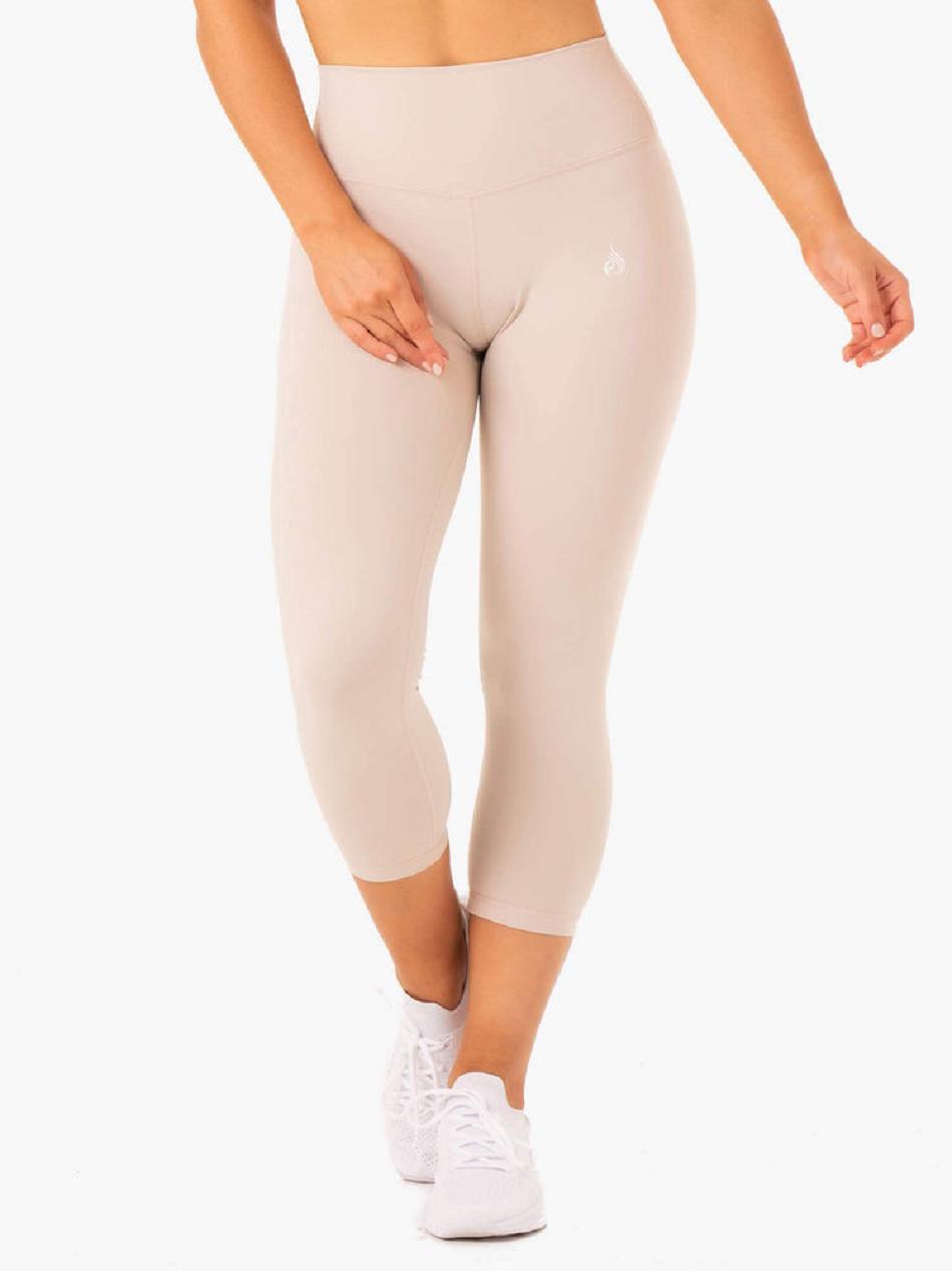 Light Brown Women\'s Ryderwear Base 7/8 High Waisted Leggings | 39RT28846