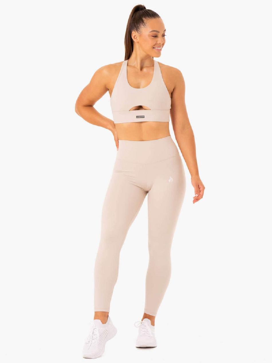 Light Brown Women's Ryderwear Base Full Length High Waisted Leggings | 65Y4334433