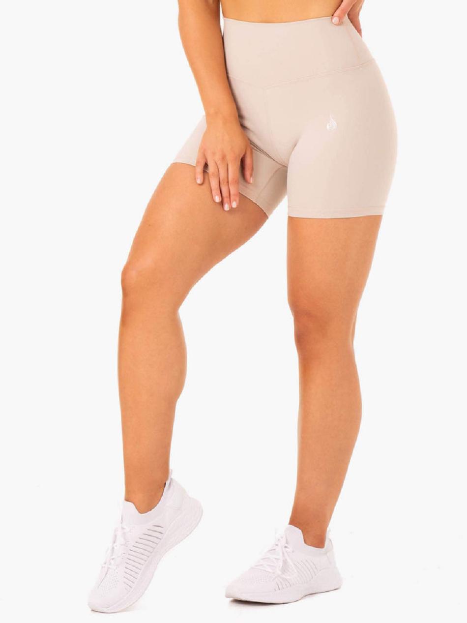 Light Brown Women's Ryderwear Base High Waisted Shorts | 52YF93919