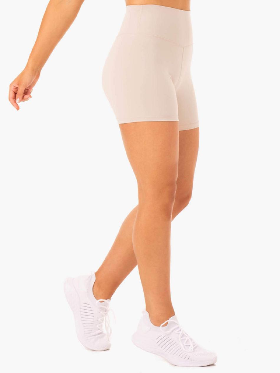 Light Brown Women's Ryderwear Base High Waisted Shorts | 52YF93919