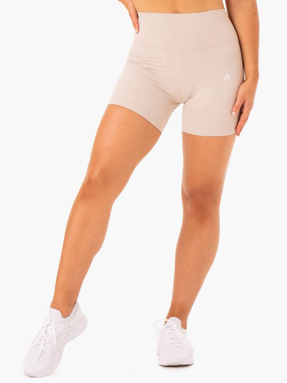 Light Brown Women\'s Ryderwear Base High Waisted Shorts | 52YF93919