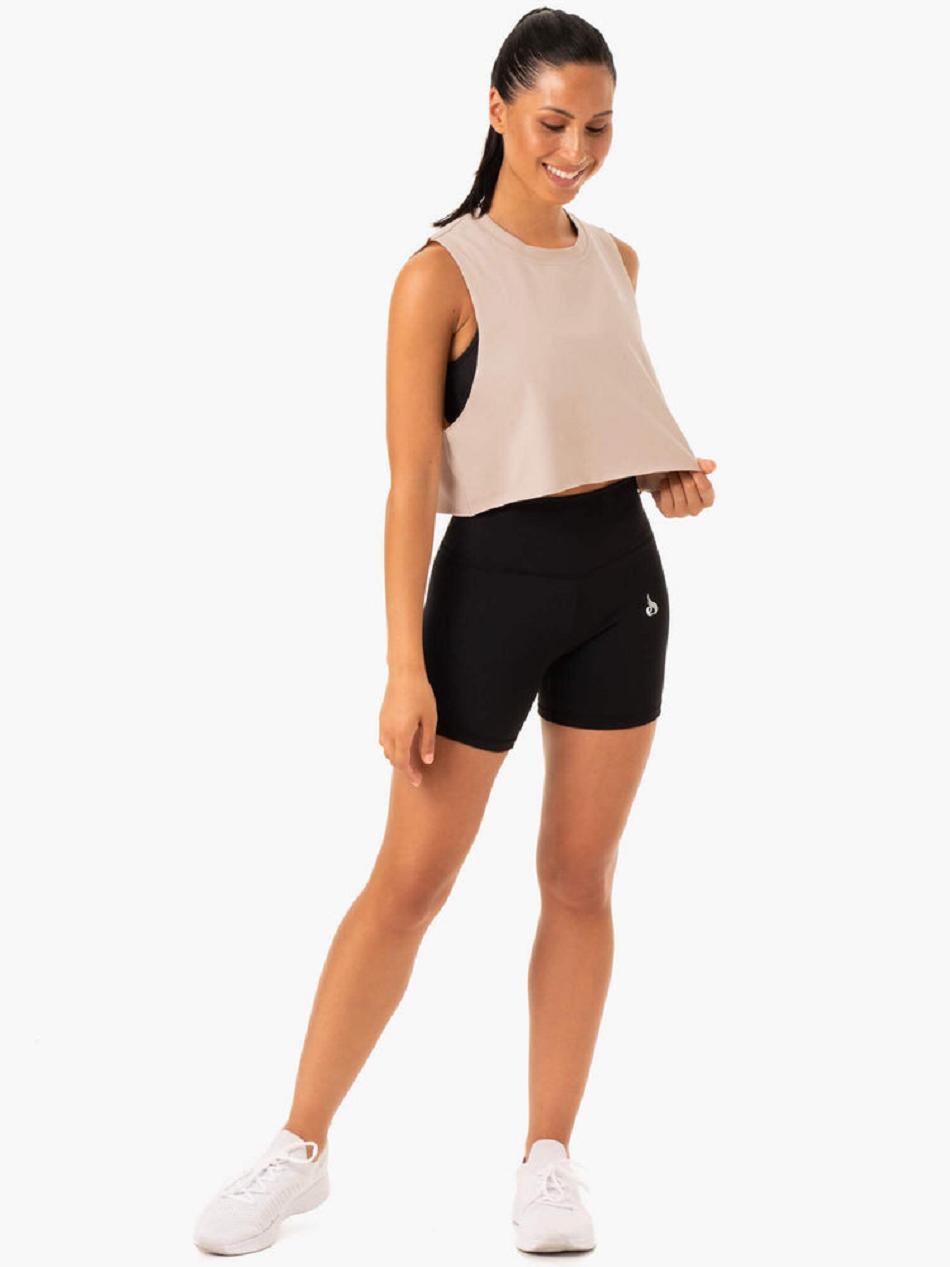 Light Brown Women's Ryderwear Base Muscle Tanks | 140G22523