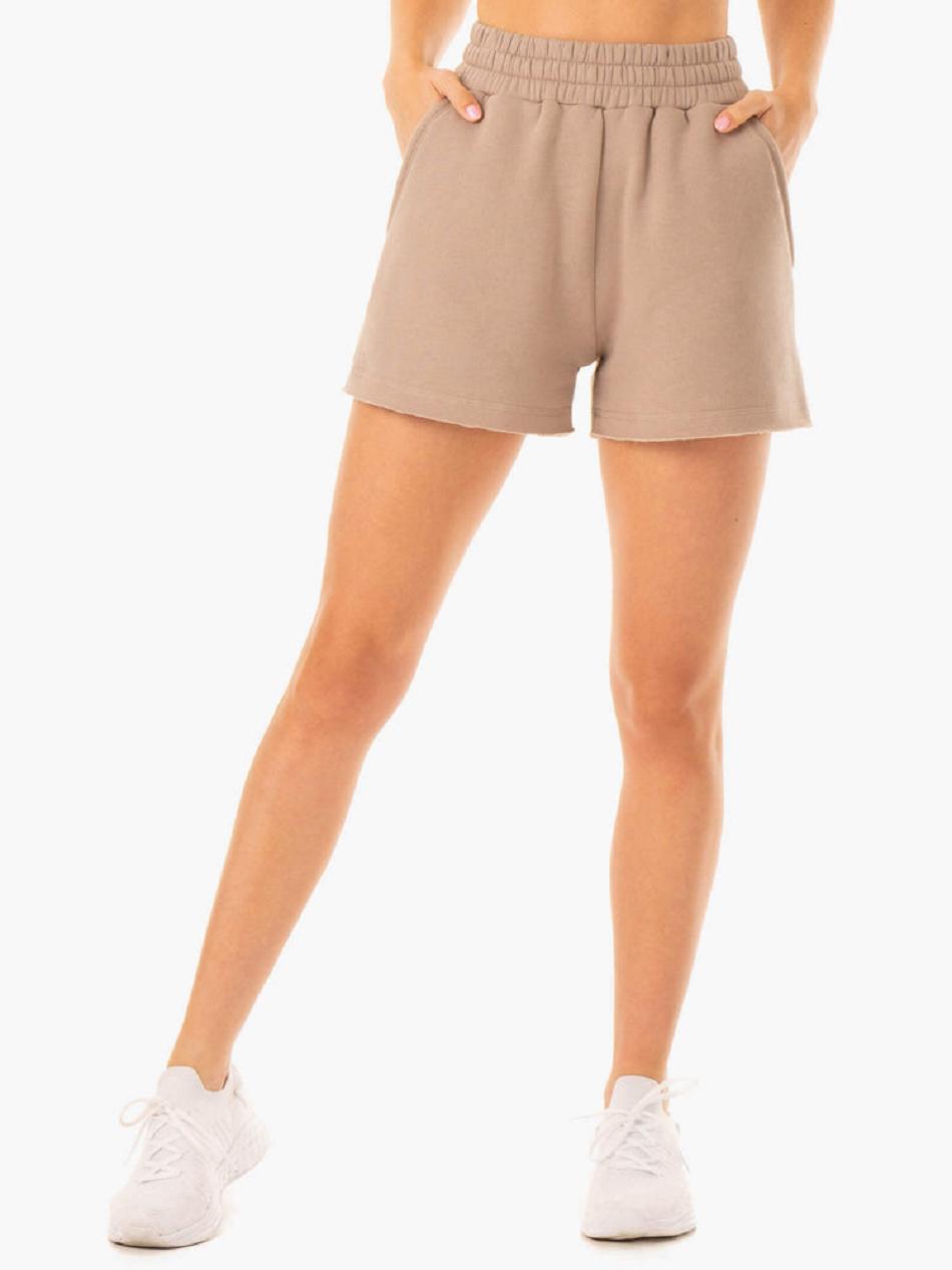 Light Brown Women\'s Ryderwear Elevate Track Short Shorts | 5G4986396