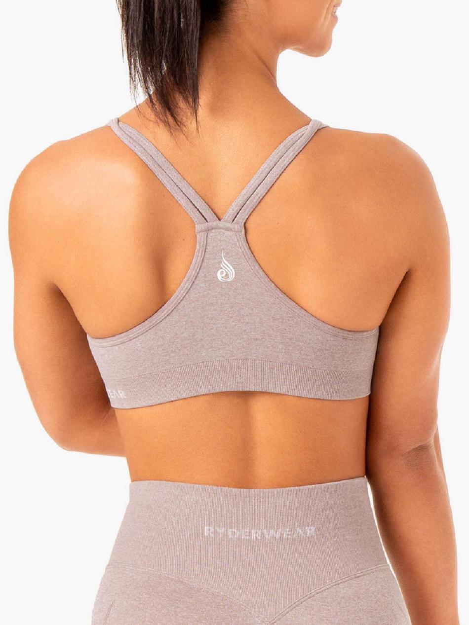 Light Brown Women's Ryderwear Sculpt Seamless Sports Bras | DF5291285