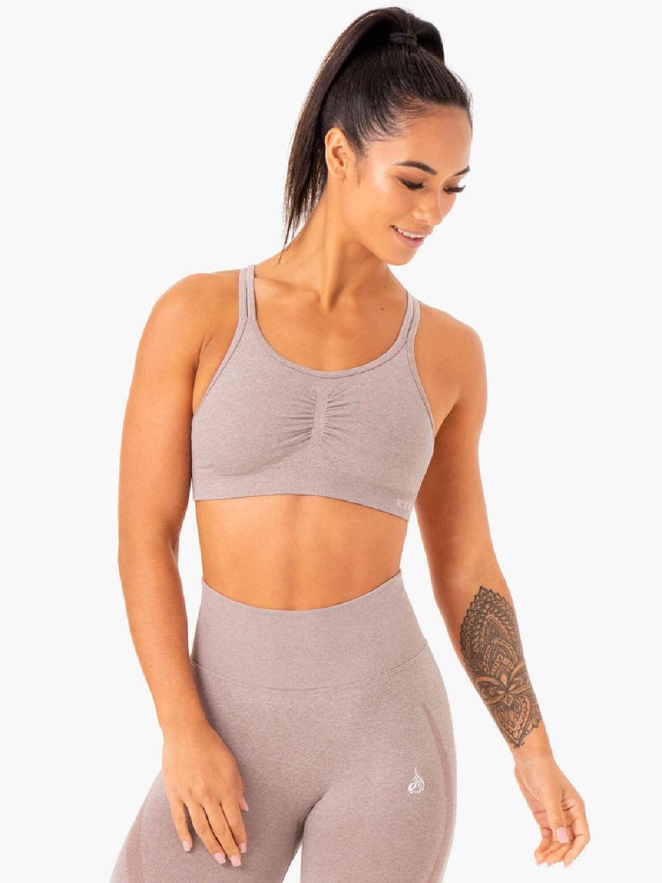 Light Brown Women's Ryderwear Sculpt Seamless Sports Bras | DF5291285