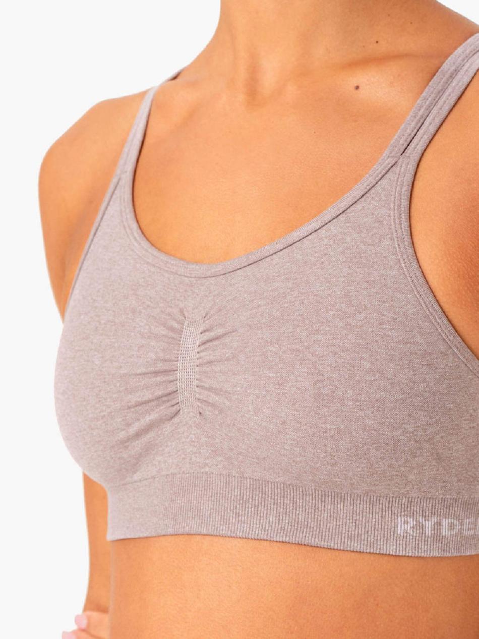 Light Brown Women's Ryderwear Sculpt Seamless Sports Bras | DF5291285