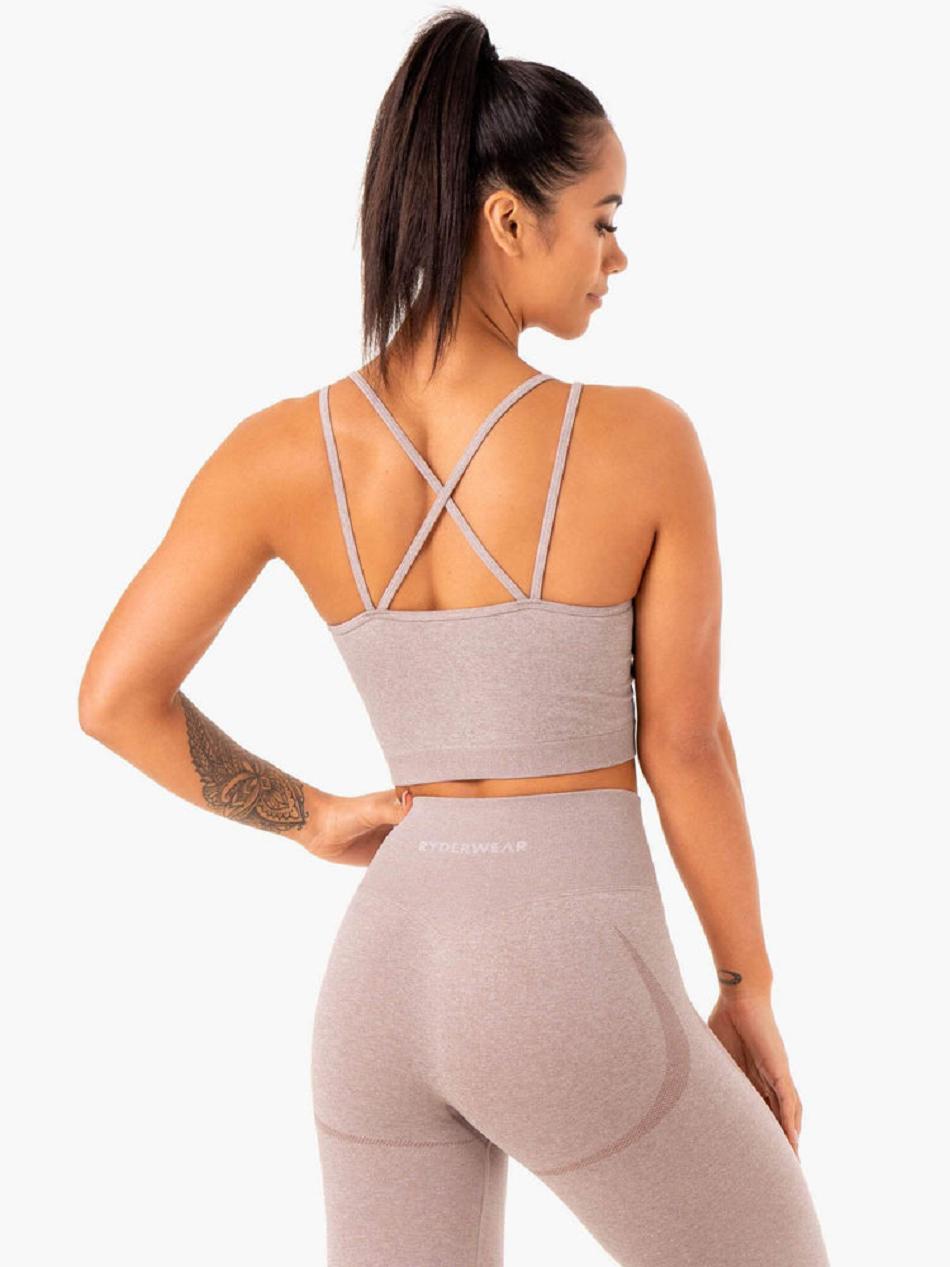 Light Brown Women's Ryderwear Sculpt Seamless Tank Top | OKT91818