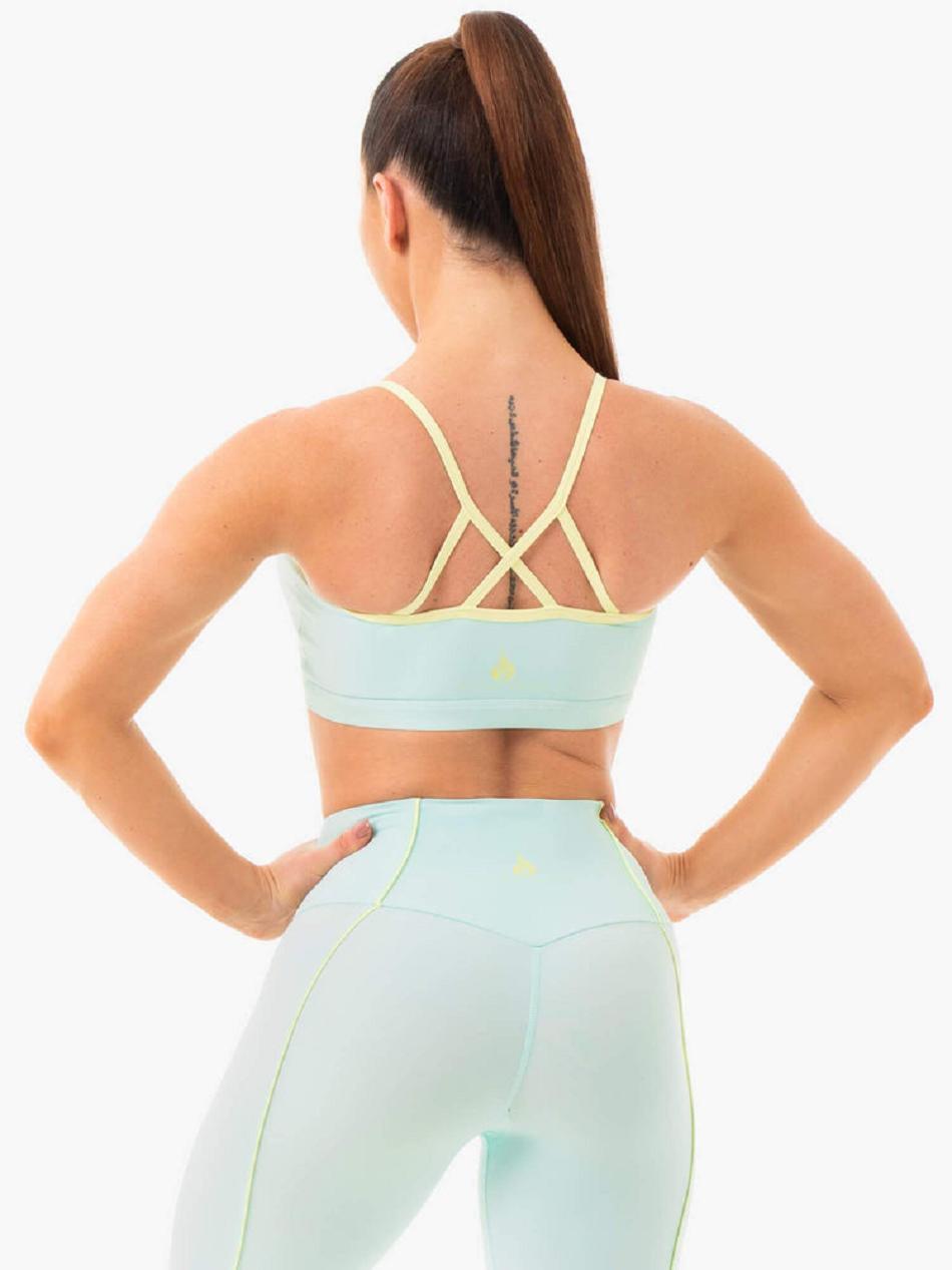 Light Bule Women's Ryderwear Glow Sports Bras | 117J41843