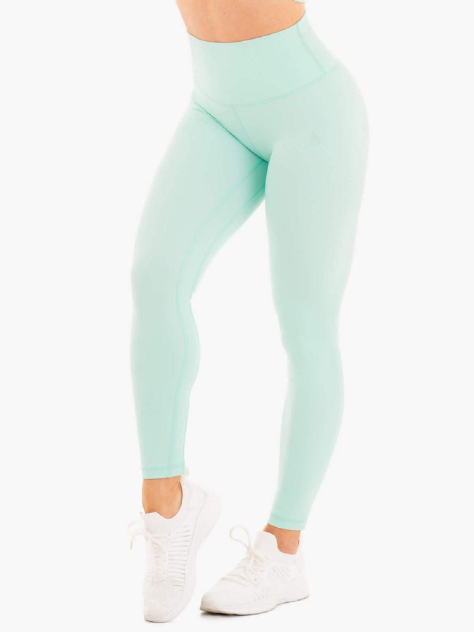 Light Turquoise Women\'s Ryderwear NKD High Waisted Leggings | 42ES47659