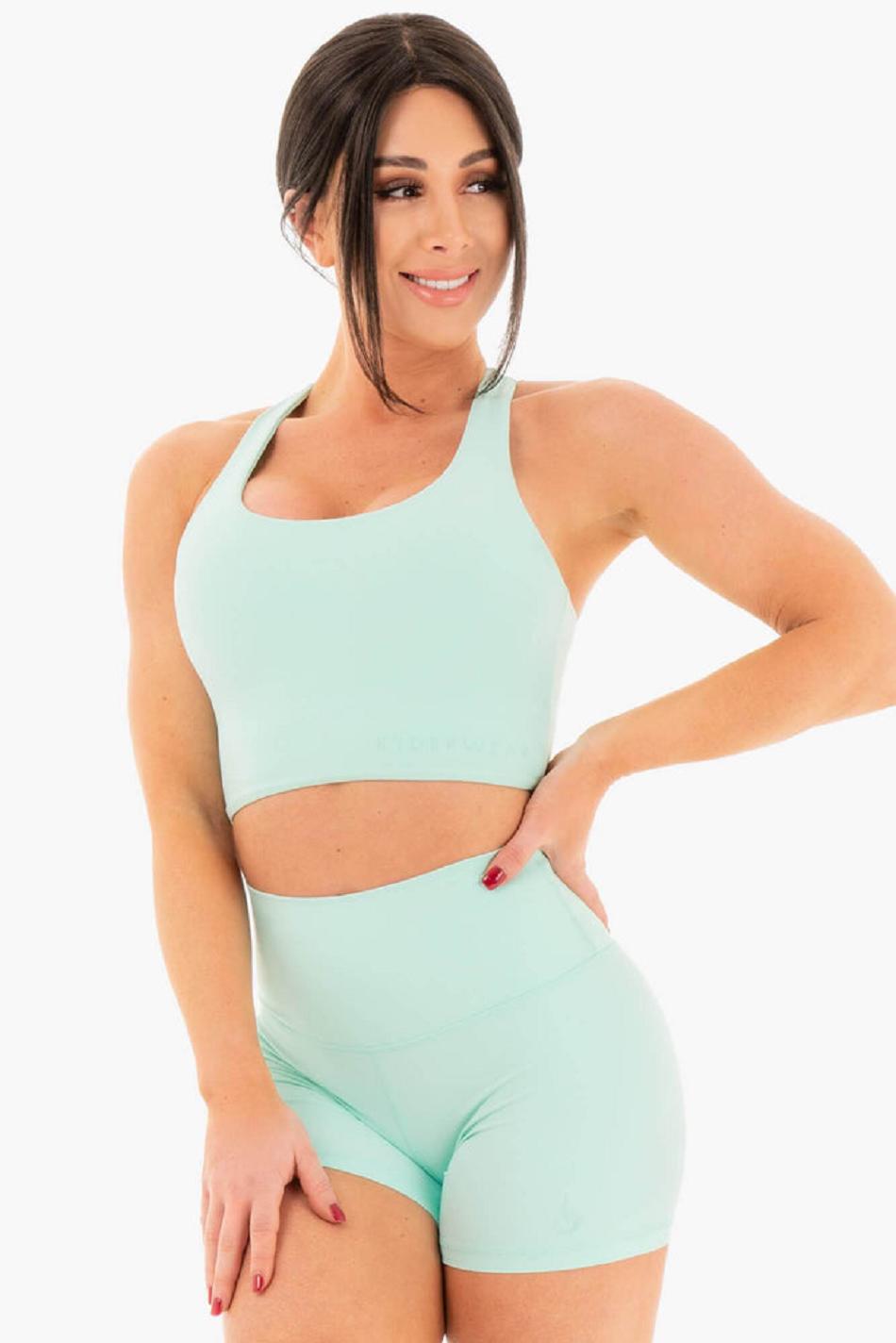 Light Turquoise Women\'s Ryderwear NKD Sports Bras | 6Y5990629