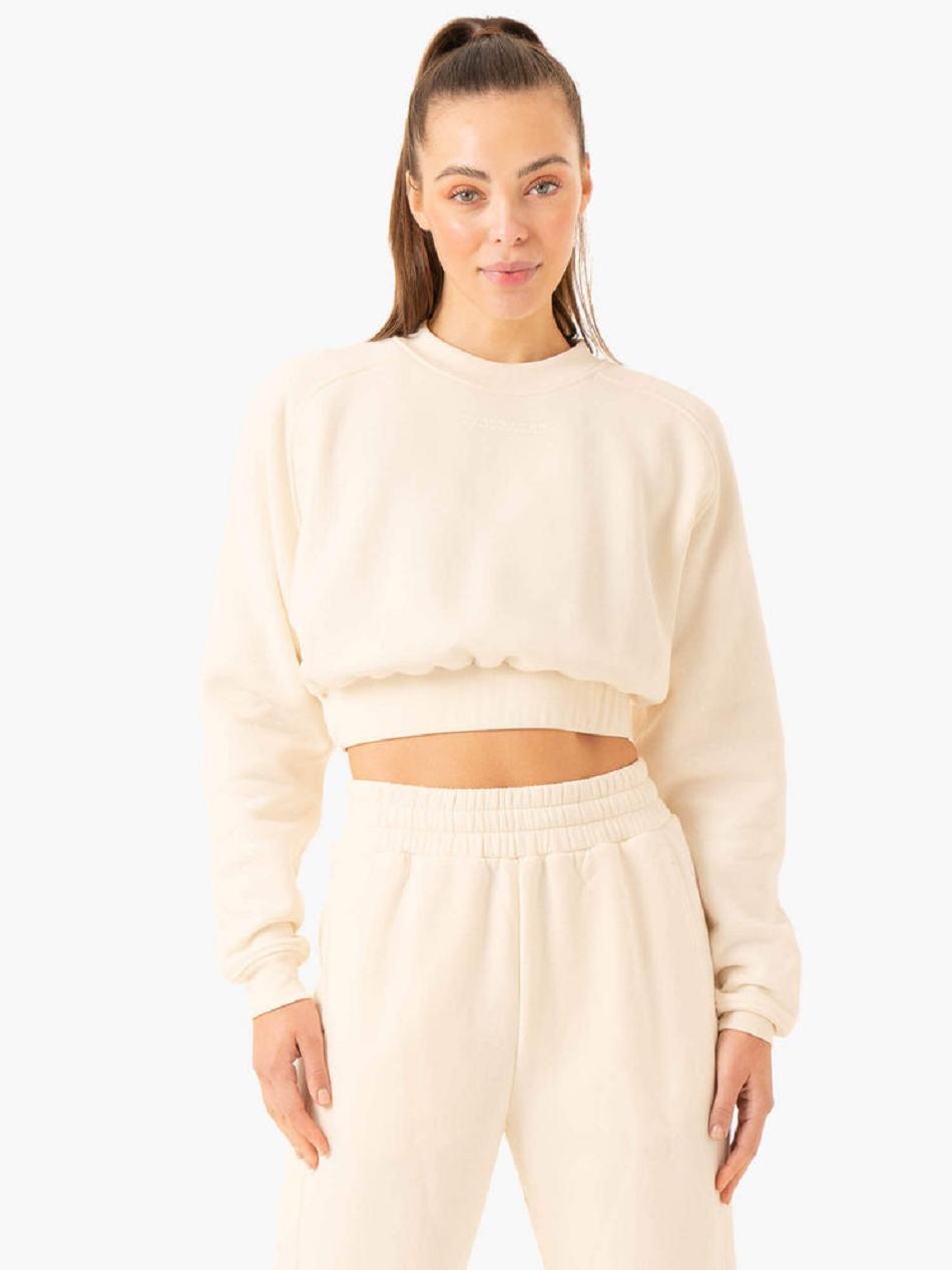 Light Yellow Women\'s Ryderwear Sideline Sweater Trackset | 74RC88467