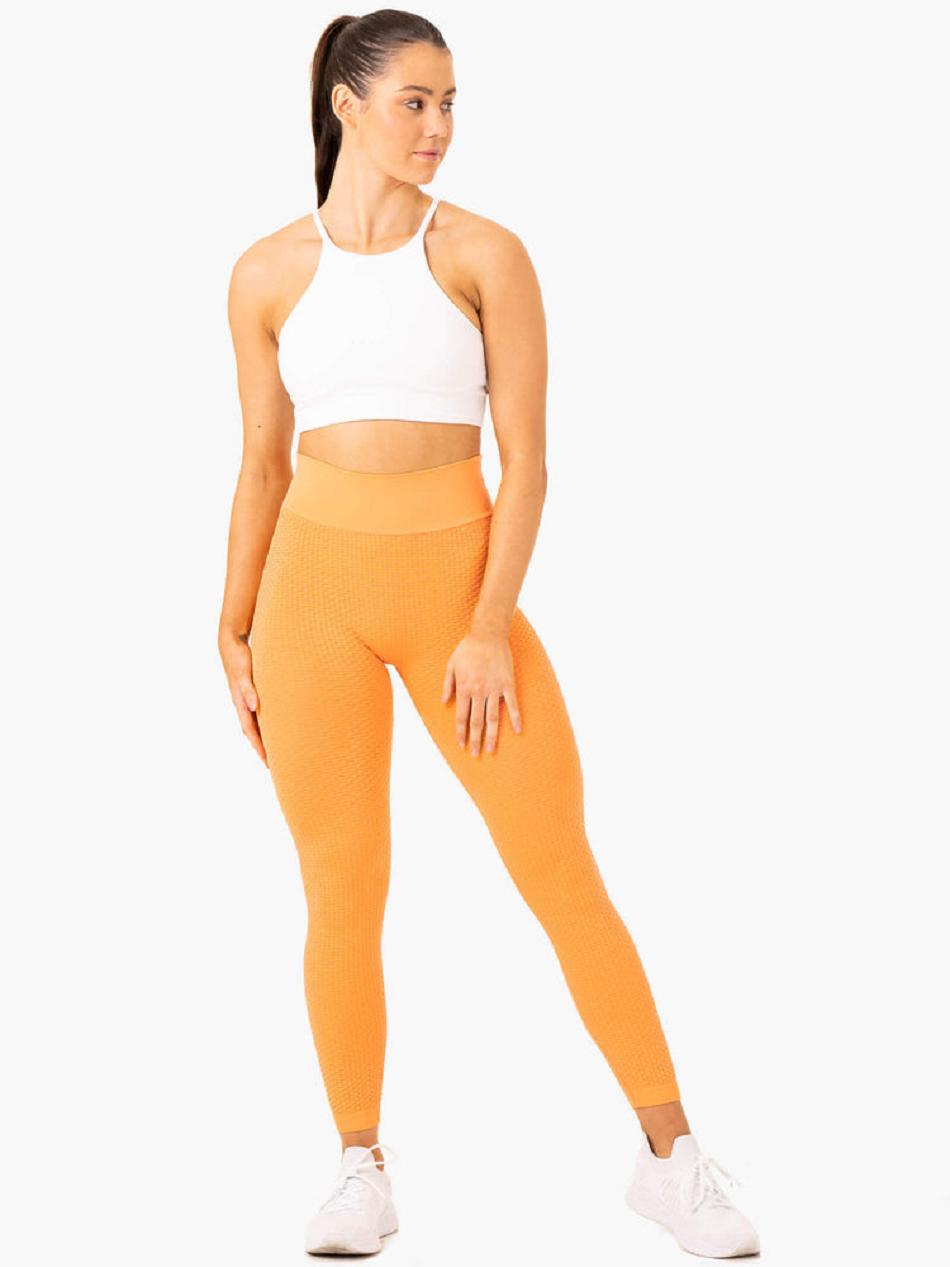 Mango Women's Ryderwear Honeycomb Scrunch Seamless Leggings | 40ES67507