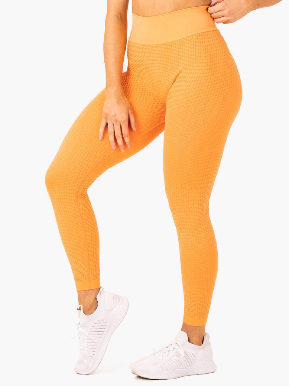 Mango Women's Ryderwear Honeycomb Scrunch Seamless Leggings | 40ES67507