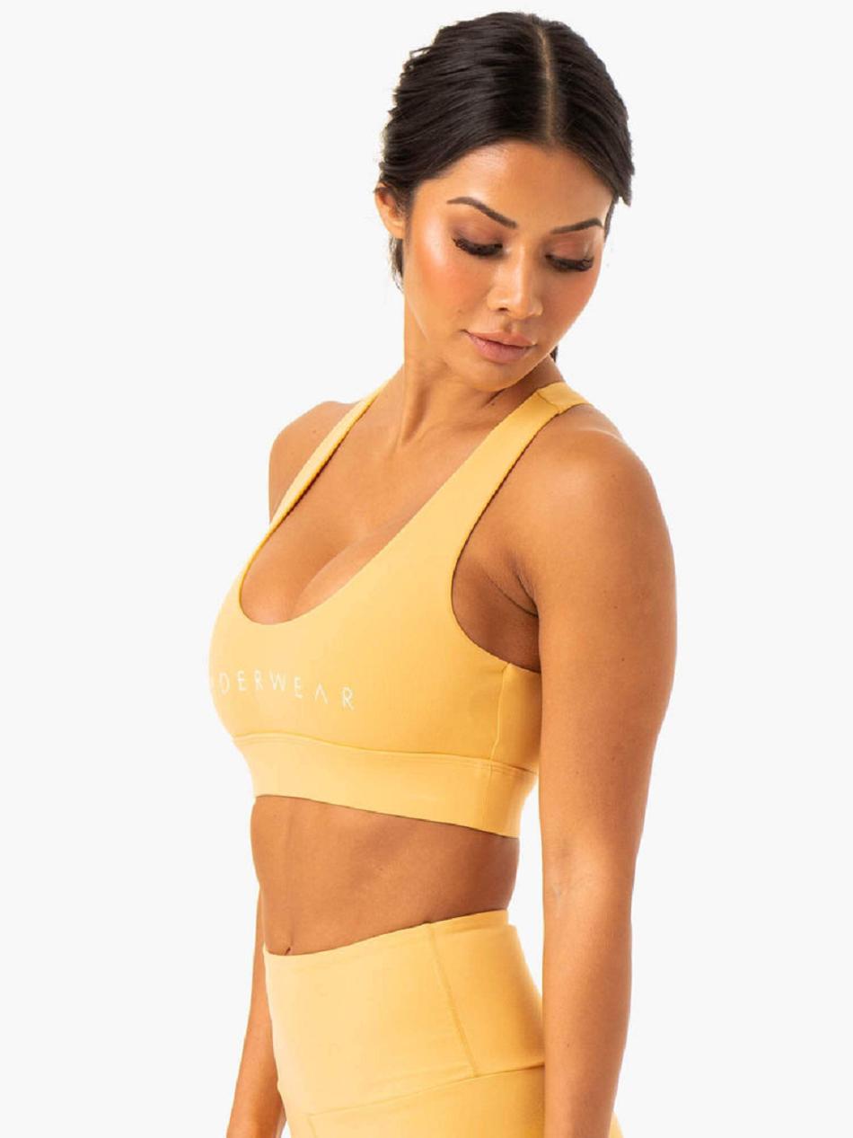 Mango Women's Ryderwear Staples Cross Over Sports Bras | 57SB71512