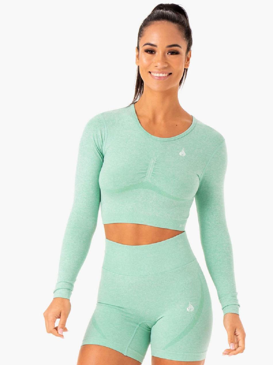 Mint Women\'s Ryderwear Sculpt Long Sleeve Top Seamless | 46RW99261