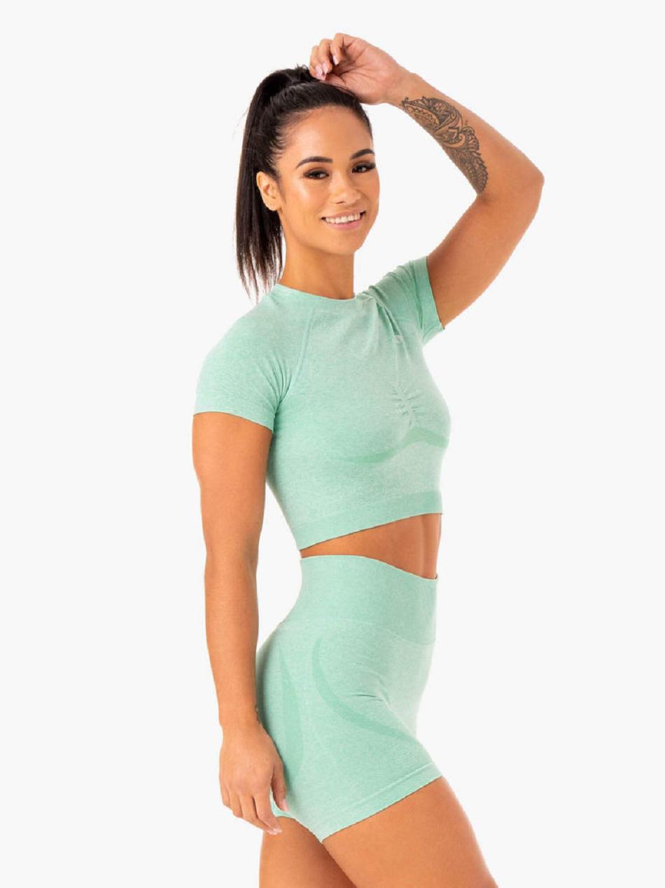 Mint Women's Ryderwear Sculpt Seamless T-shirt | 132IV98679