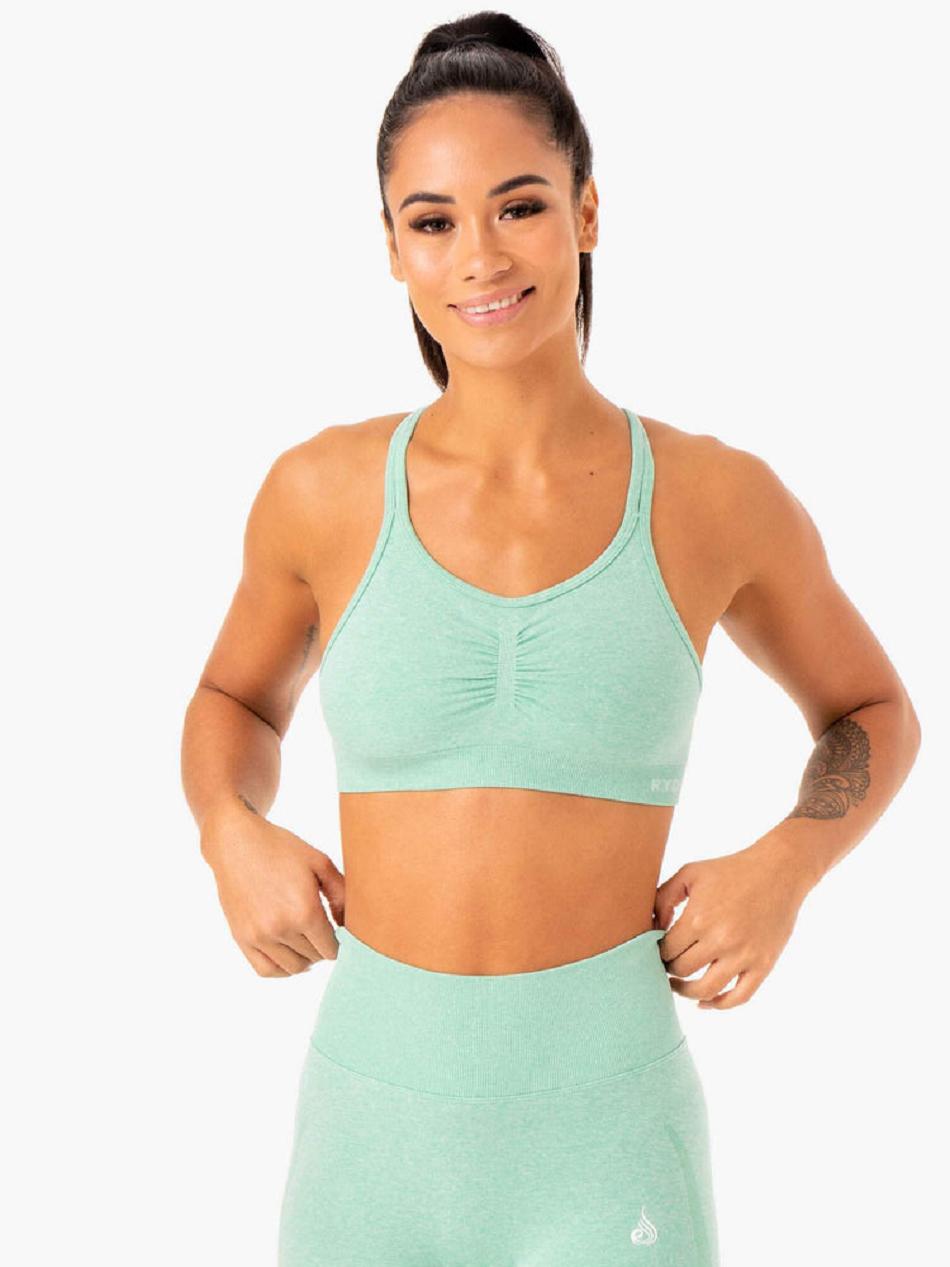 Mint Women's Ryderwear Sculpt Sports Bra Seamless | 120DF42089