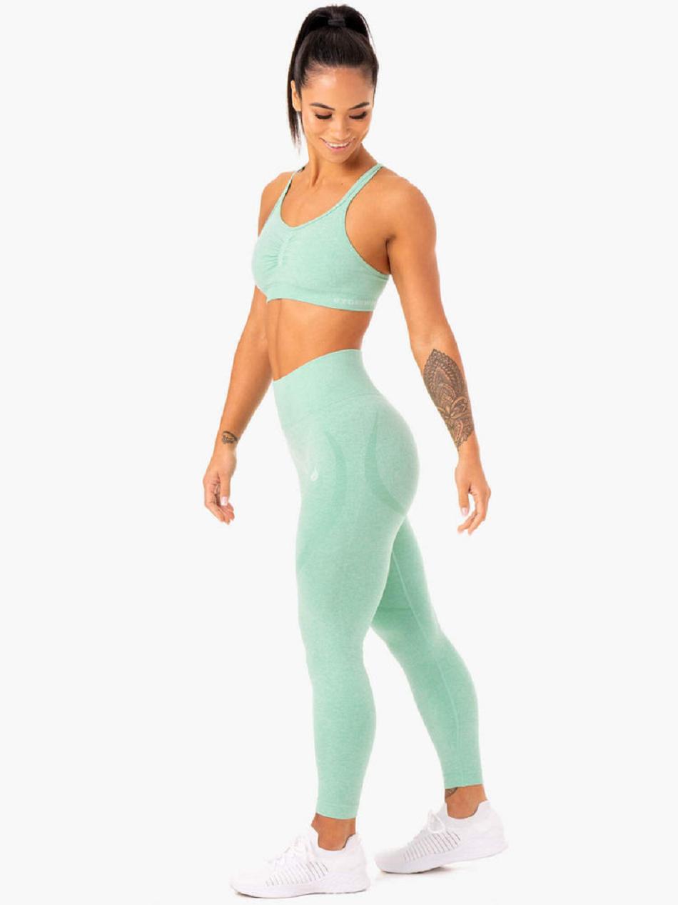 Mint Women's Ryderwear Sculpt Sports Bra Seamless | 120DF42089