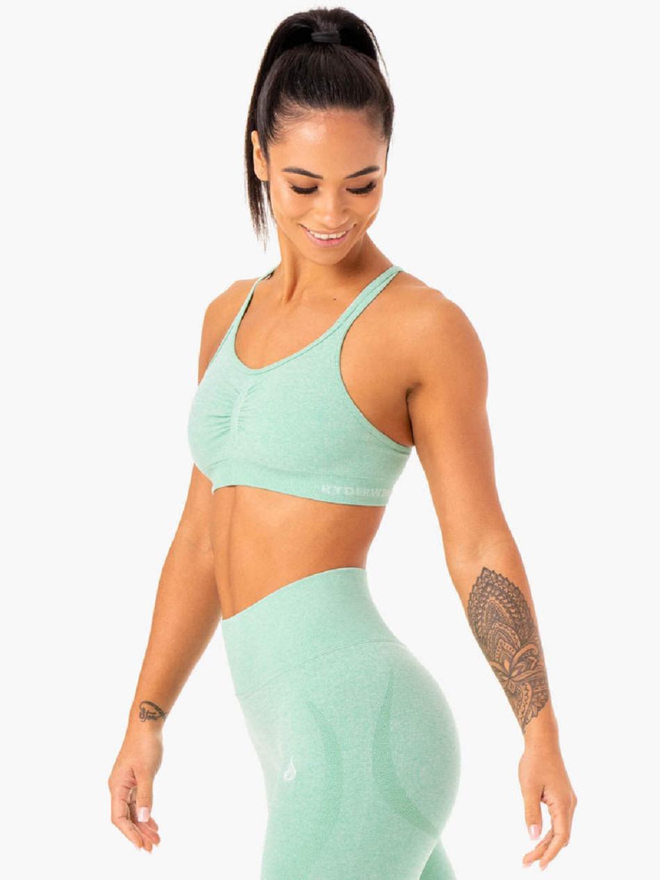 Mint Women's Ryderwear Sculpt Sports Bra Seamless | 120DF42089