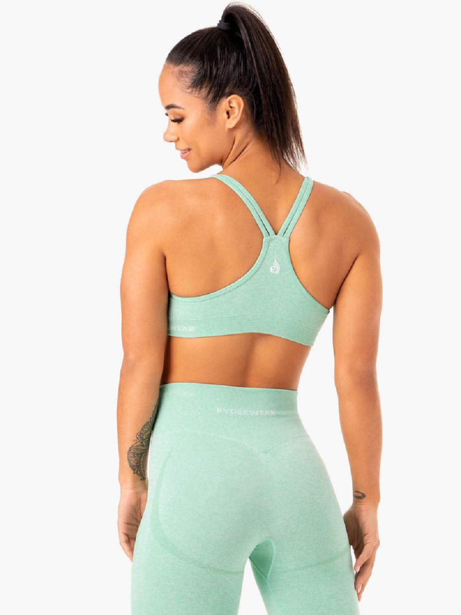 Mint Women's Ryderwear Sculpt Sports Bra Seamless | 120DF42089