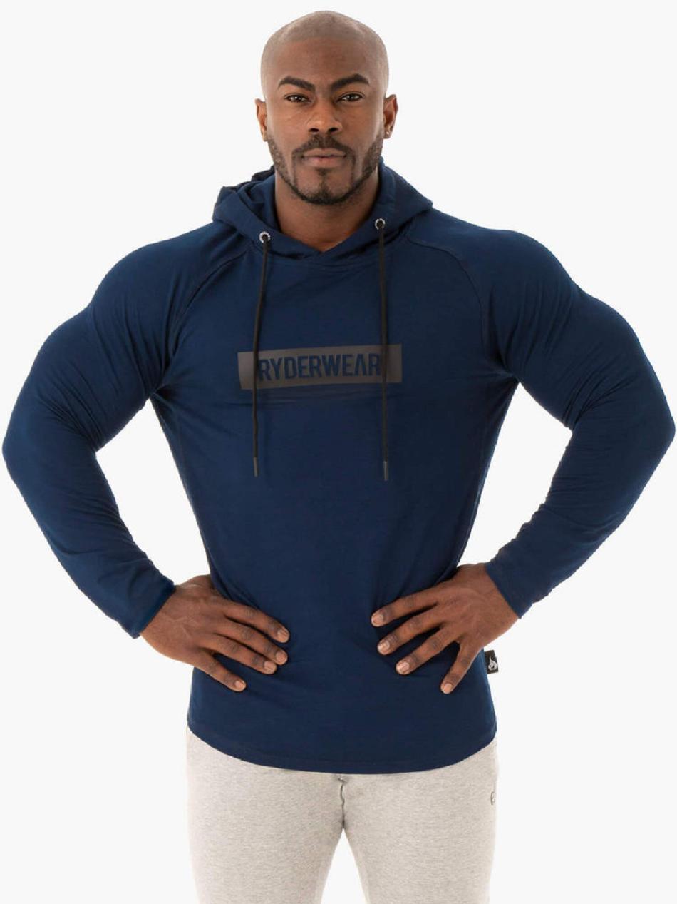 Navy Men\'s Ryderwear Base Pullover Jumper Sweaters | A2X30016