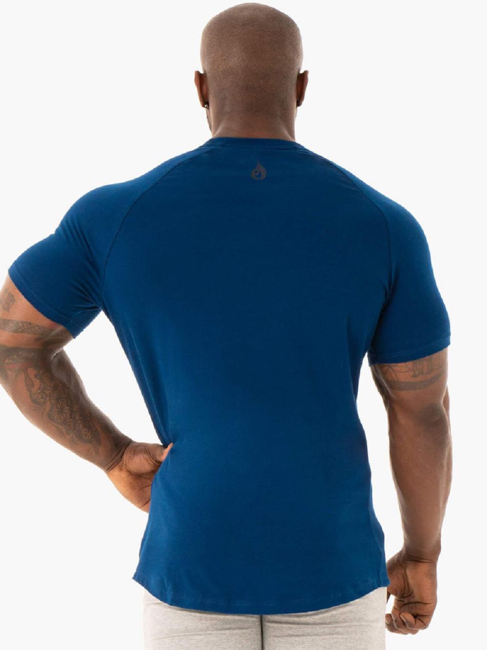 Navy Men's Ryderwear Base T-Shirt Top | XG8741458