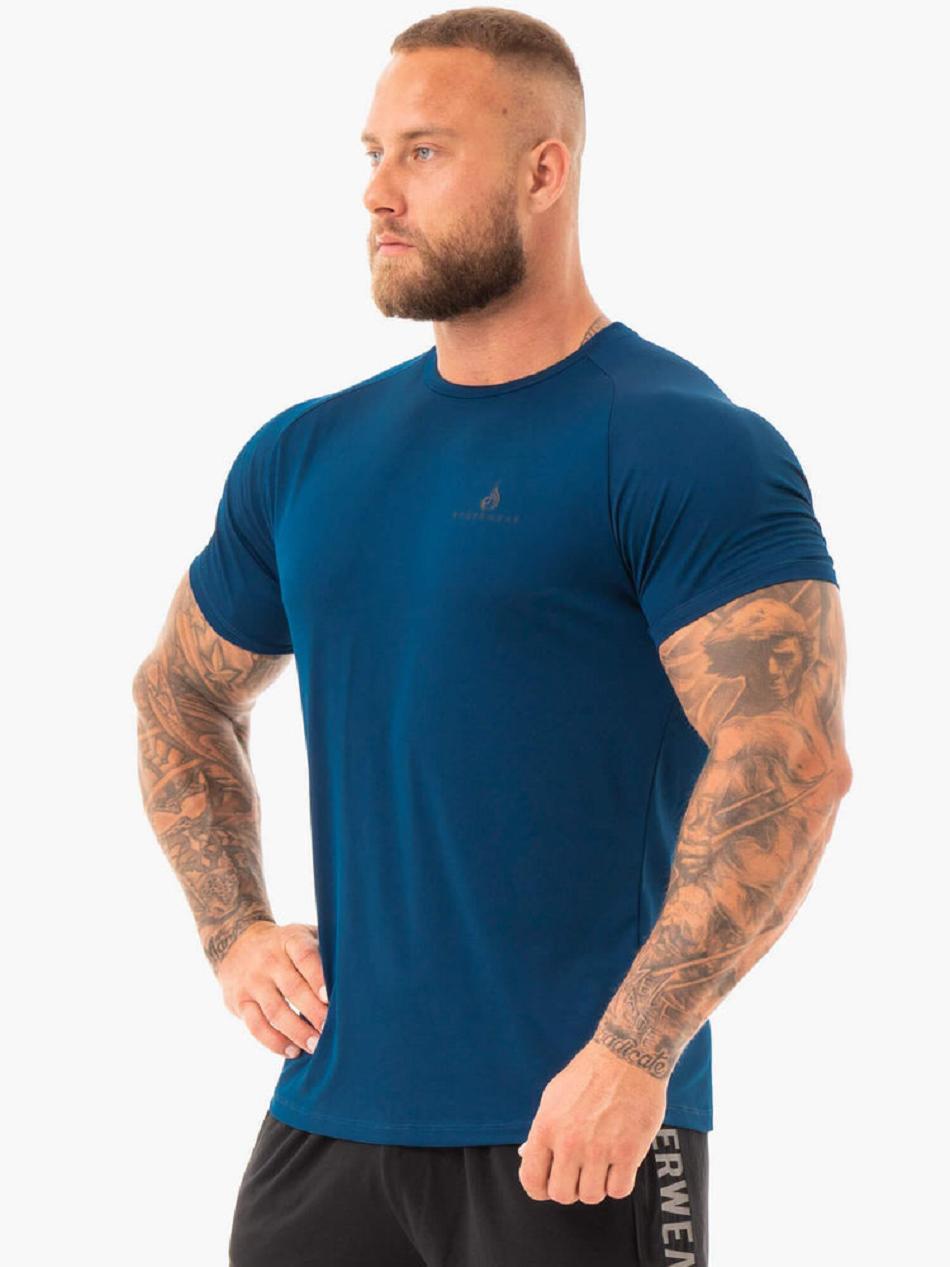 Navy Men's Ryderwear Breeze T-Shirt Top | 87JS30531